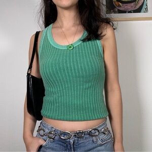 Project Social T Ribbed Green Tank
